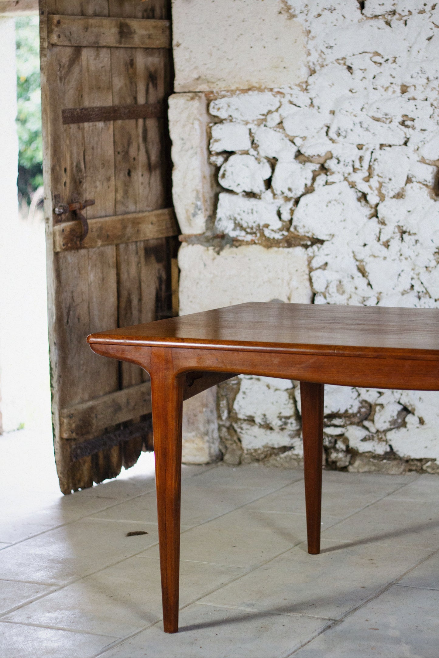Table scandinave en teck avec rallonges par Johannes Andersen, 1960