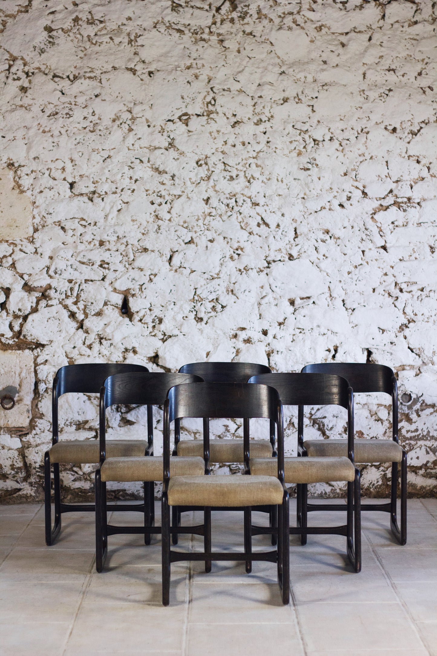 Lot de 6 chaises Traineau par Baumann, 1960