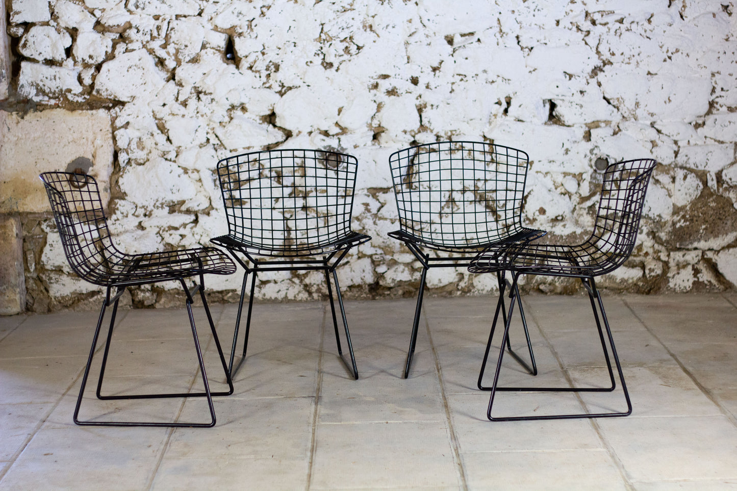 4 chaises Wire, Harry Bertoia, 1950