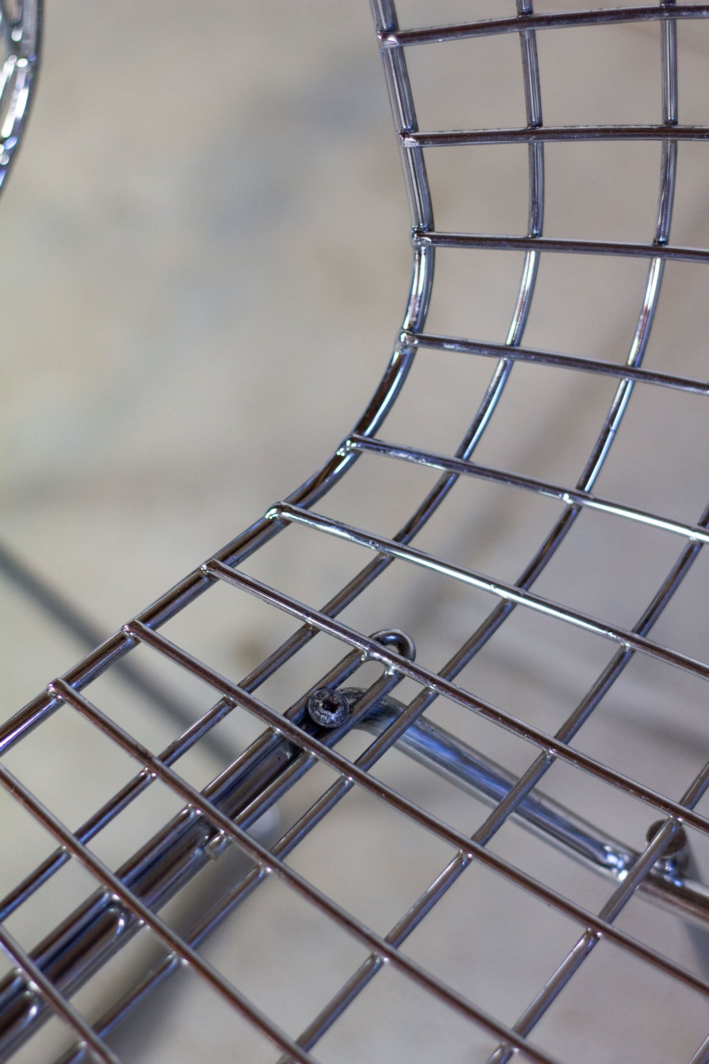 Chaise Wire chrome par Harry Bertoia pour Knoll, 1980