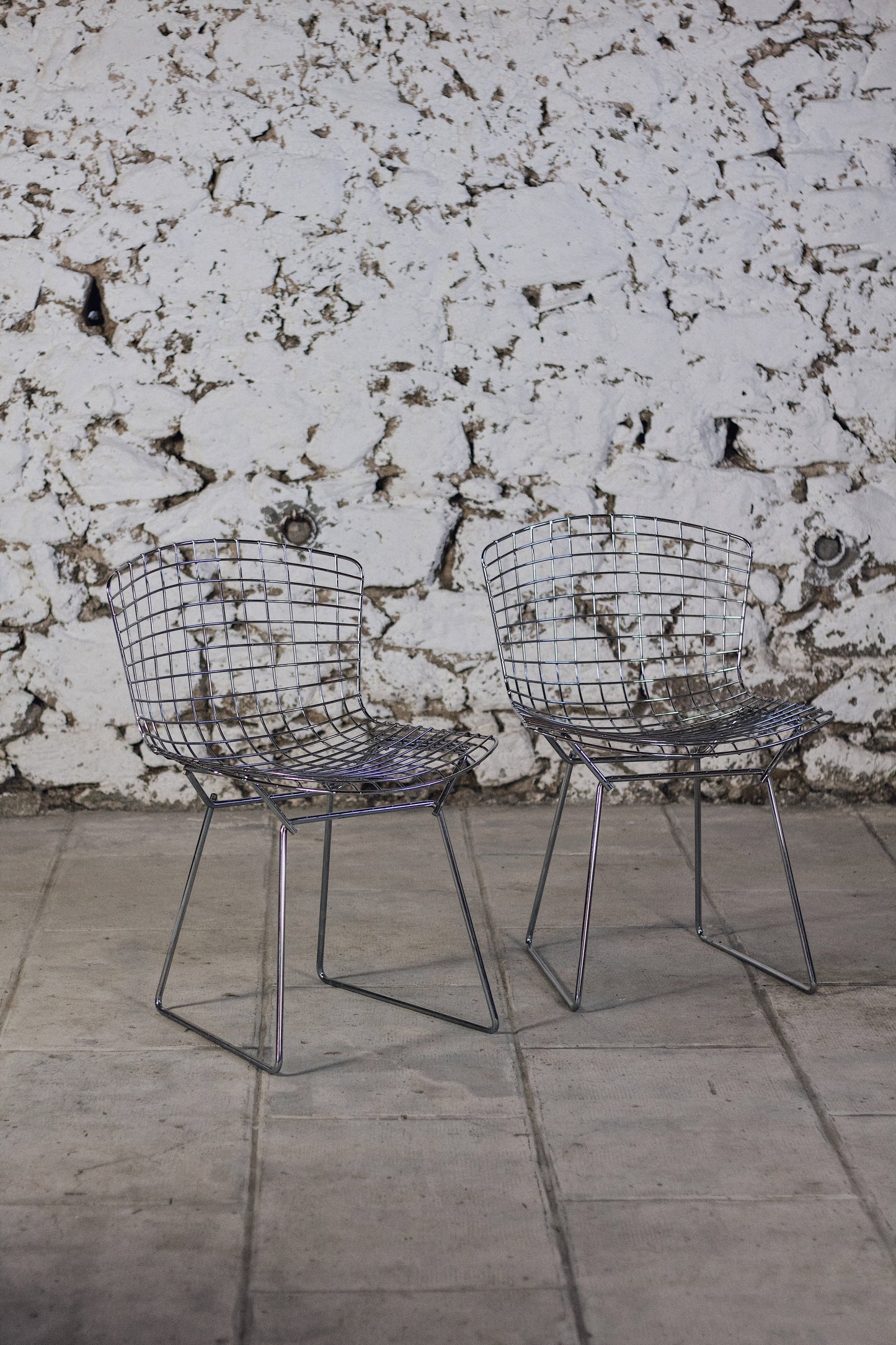 Chaise Wire chrome par Harry Bertoia pour Knoll, 1980