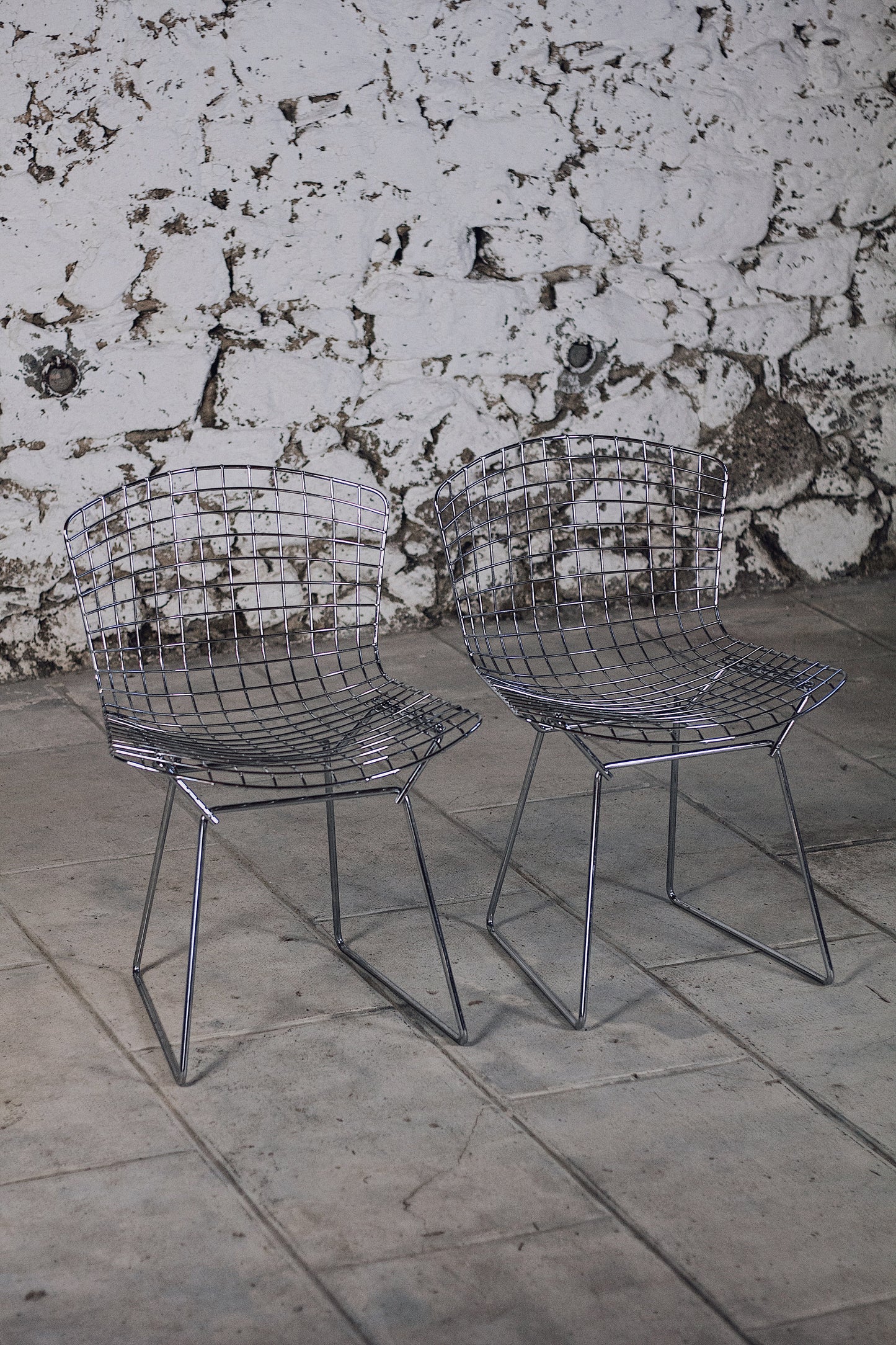Chaise Wire chrome par Harry Bertoia pour Knoll, 1980
