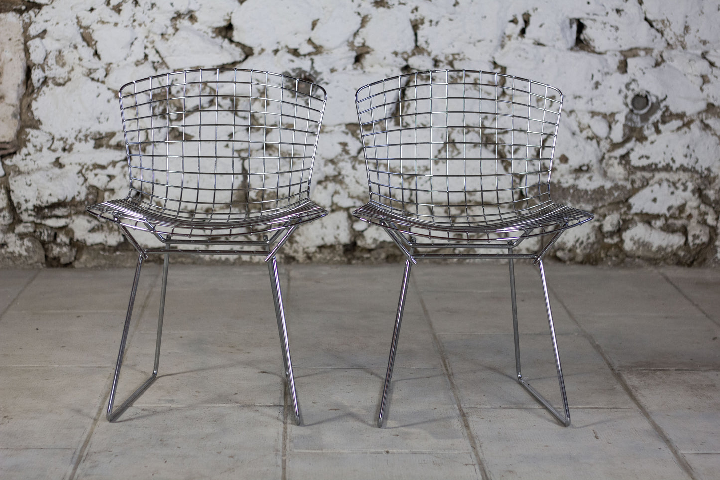 Chaise Wire chrome par Harry Bertoia pour Knoll, 1980