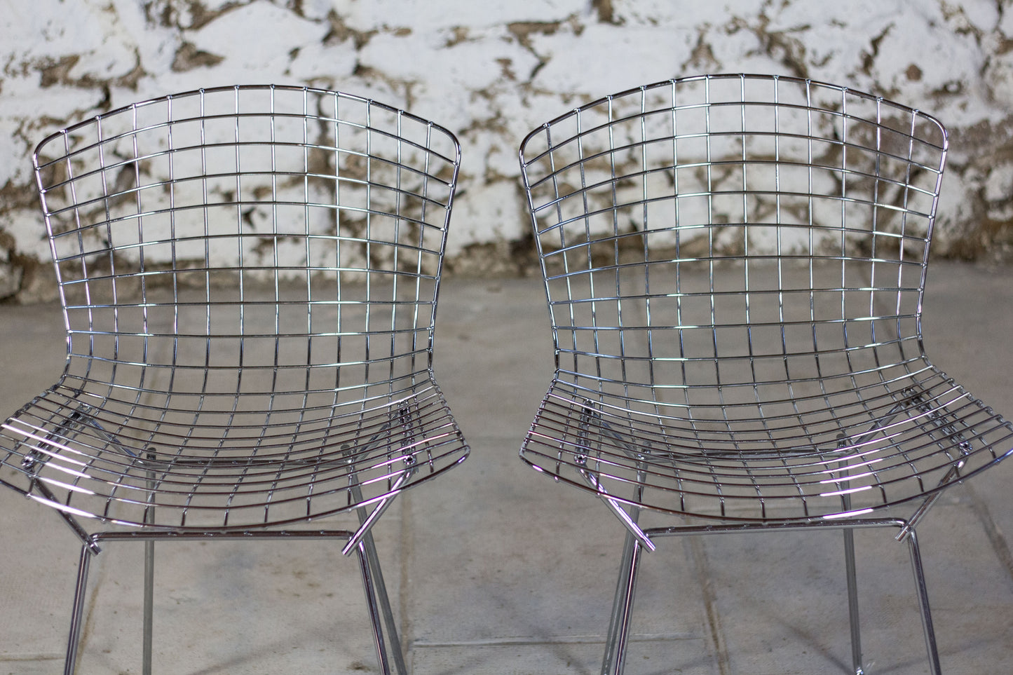 Chaise Wire chrome par Harry Bertoia pour Knoll, 1980