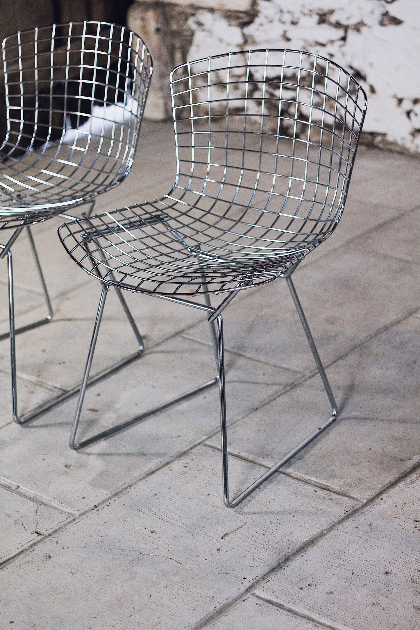 Chaise Wire chrome par Harry Bertoia pour Knoll, 1980