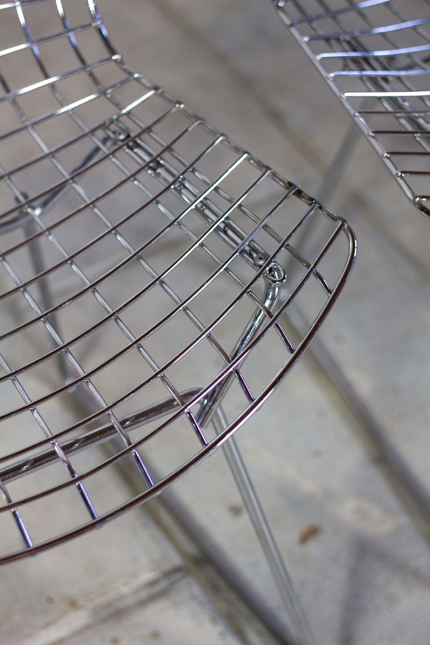 Chaise Wire chrome par Harry Bertoia pour Knoll, 1980