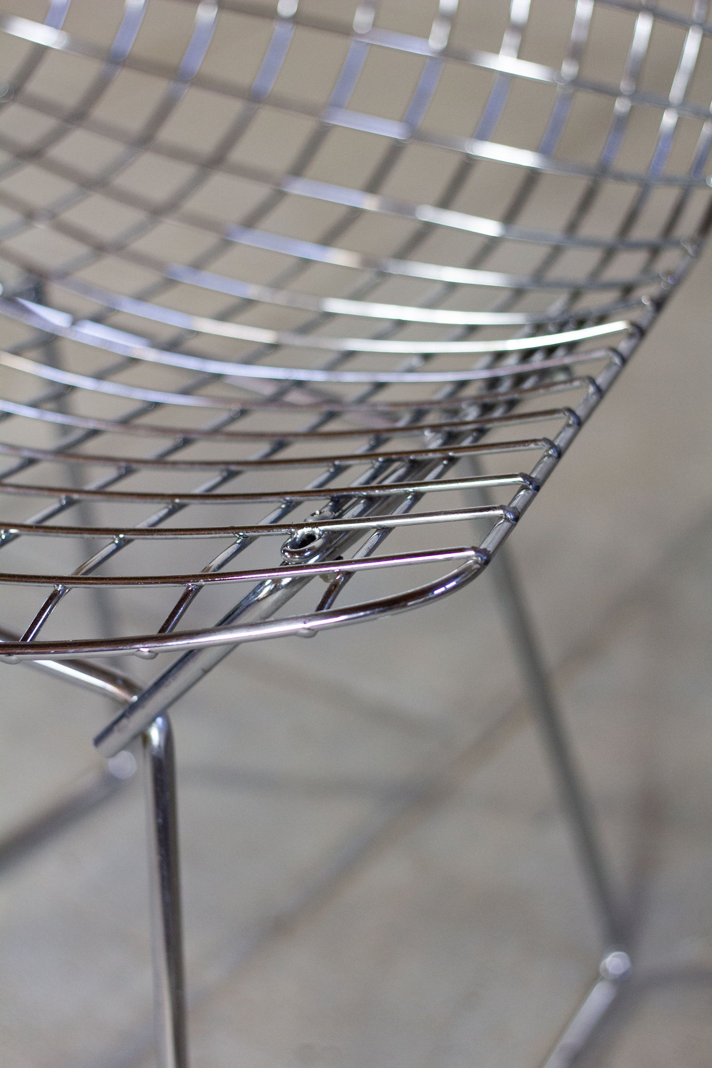 Chaise Wire chrome par Harry Bertoia pour Knoll, 1980