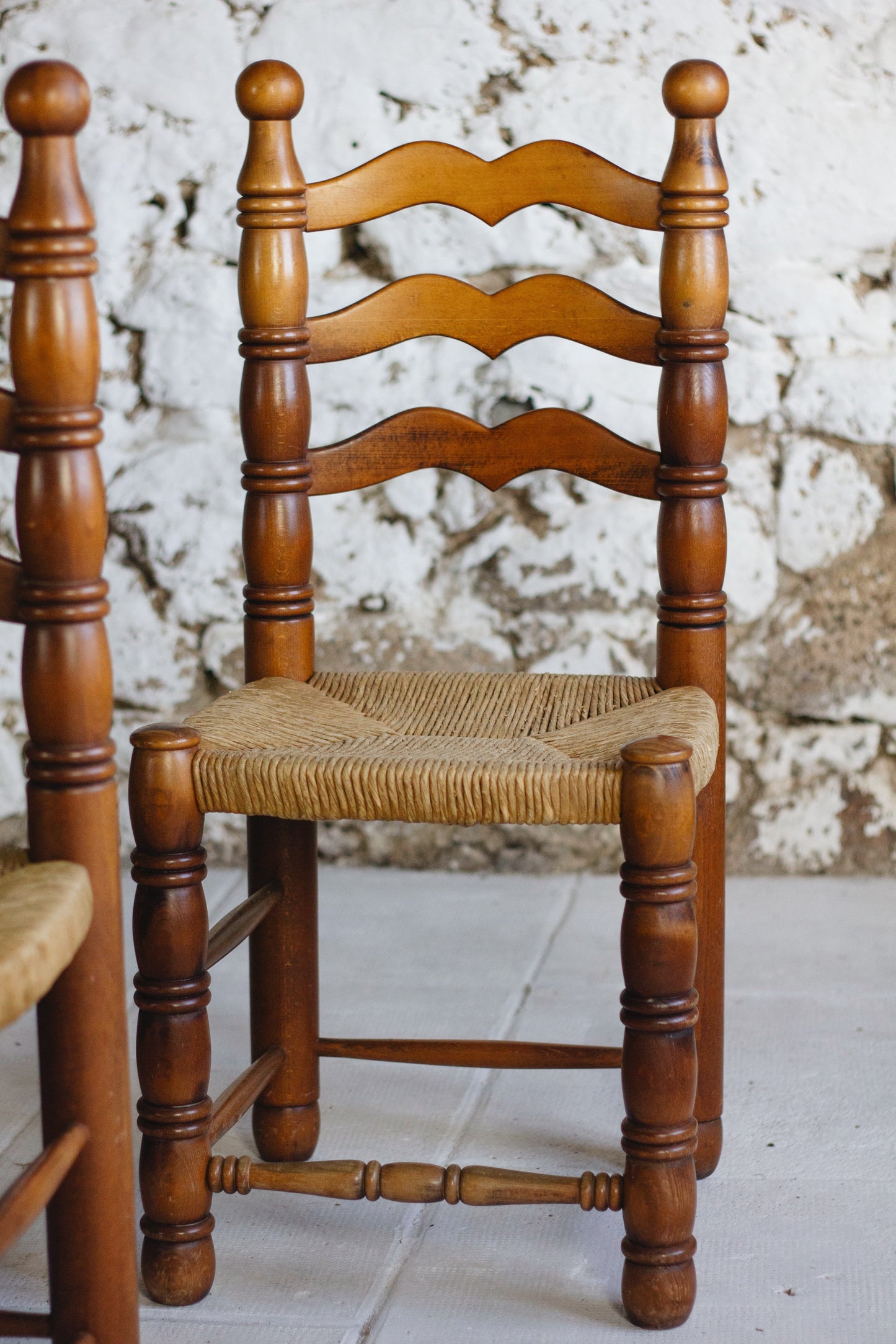 Lot de 6 chaises brutalistes Charles Dudouyt, 1950