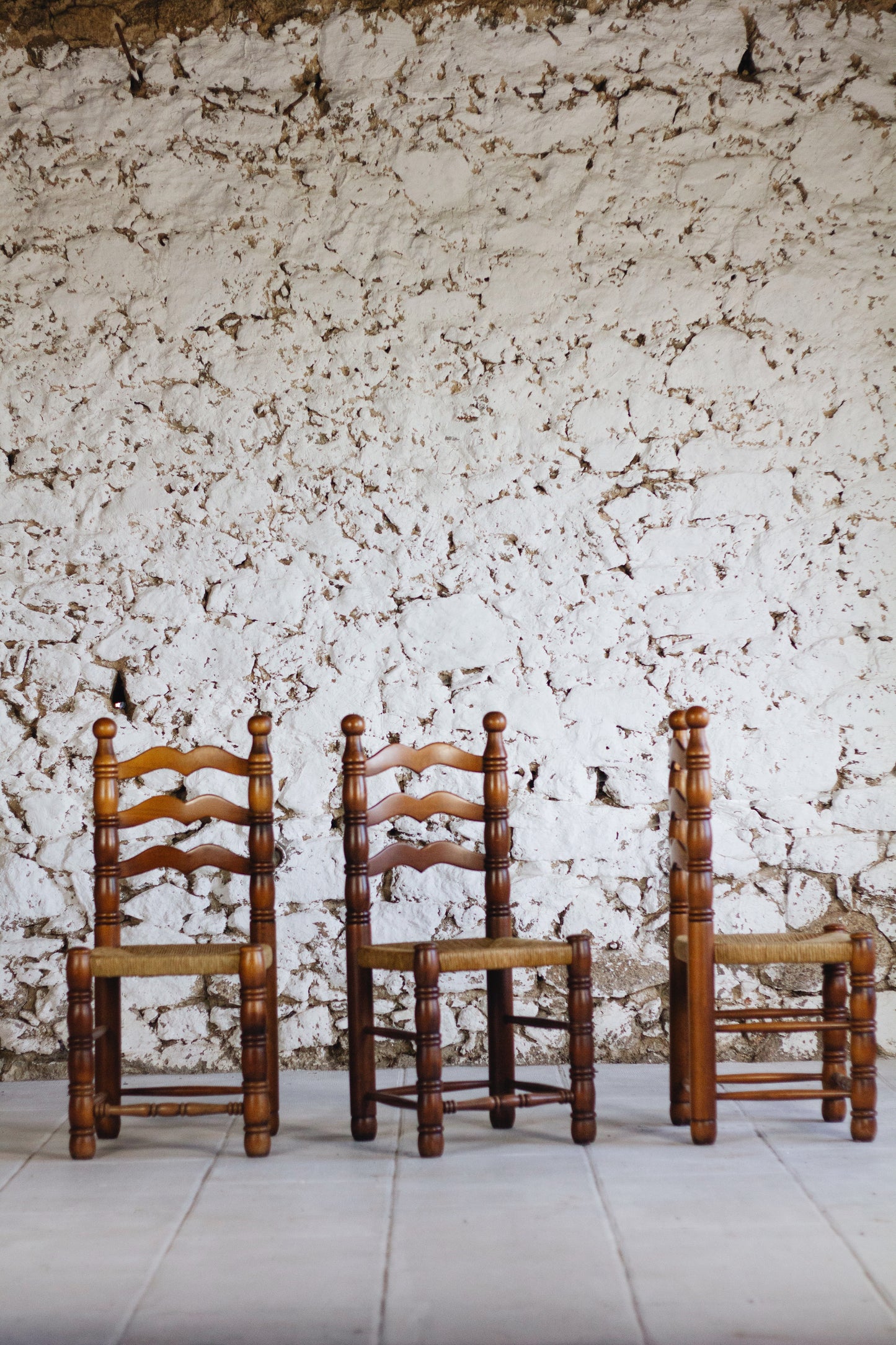 Lot de 6 chaises brutalistes Charles Dudouyt, 1950