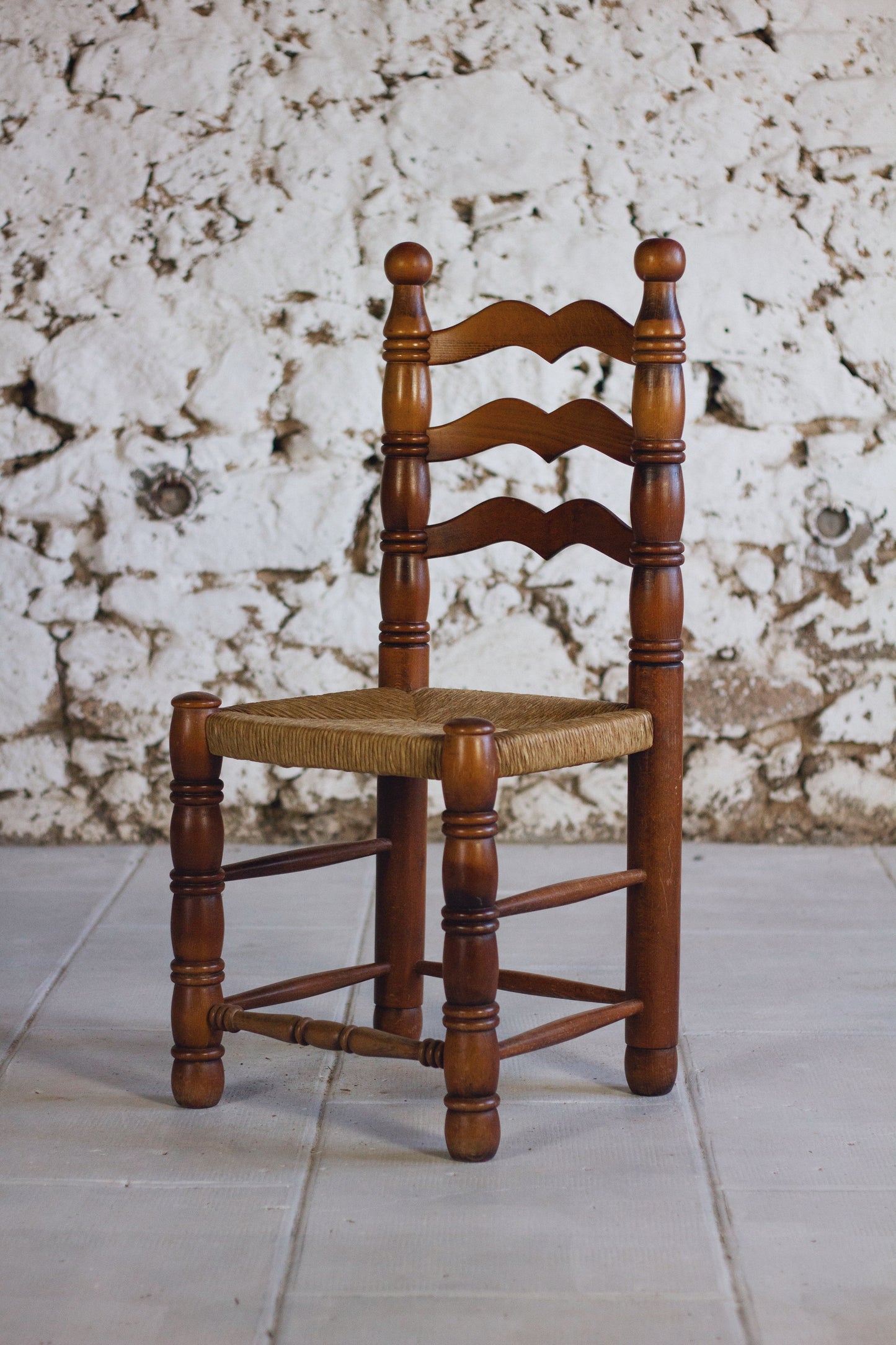 Lot de 6 chaises brutalistes Charles Dudouyt, 1950