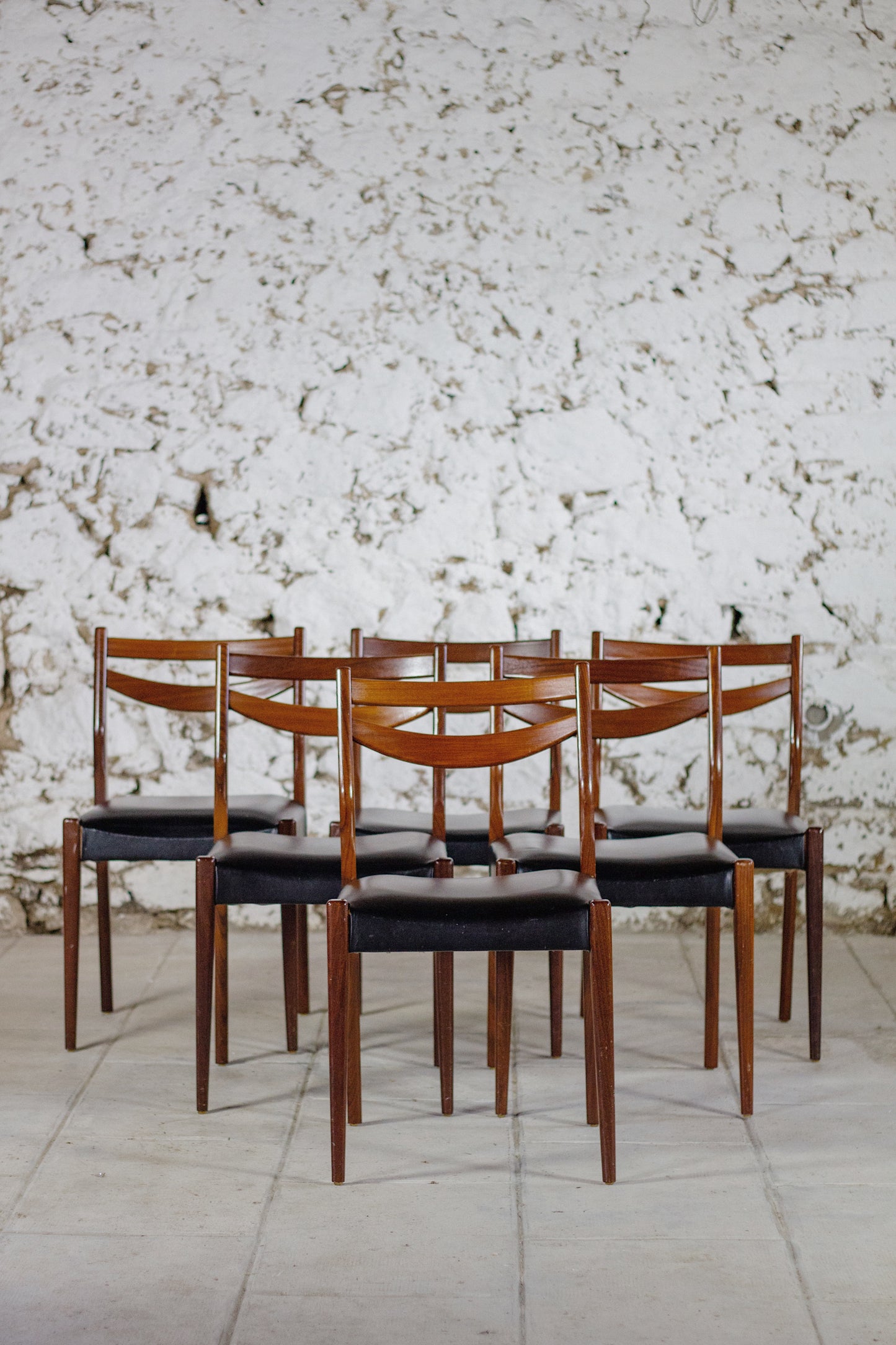 Chaise scandinave en teck et skaï, 1960