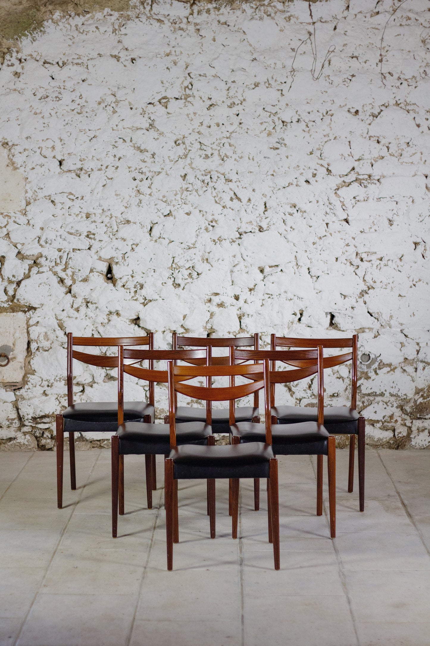 Chaise scandinave en teck et skaï, 1960