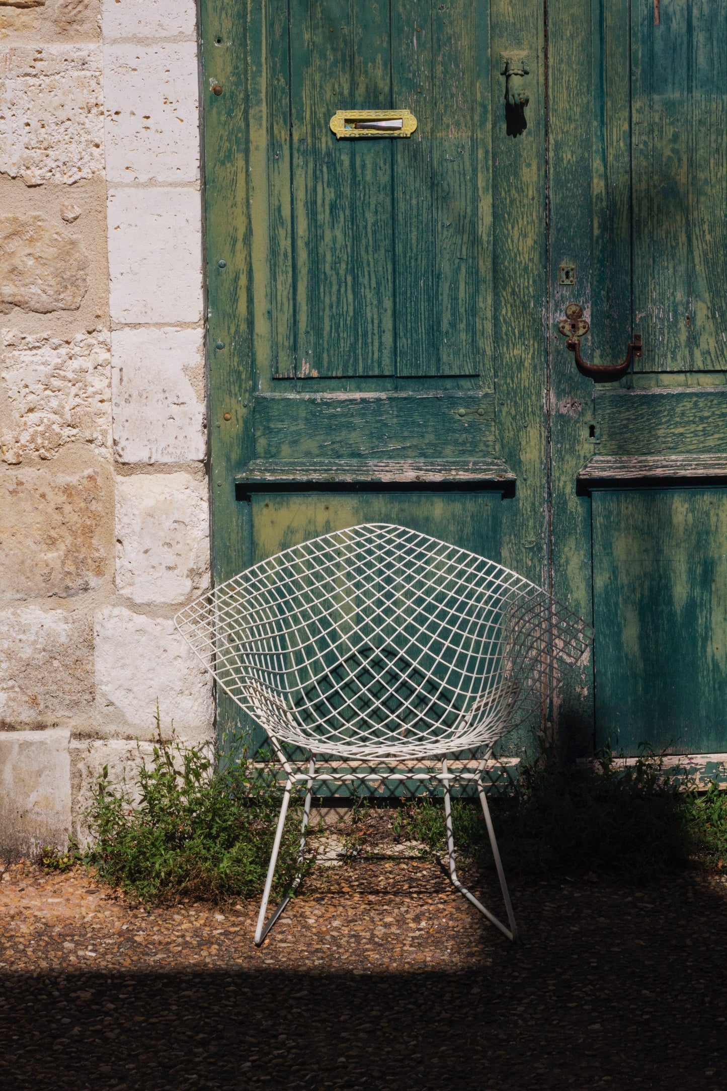 Fauteuil Diamond Chair blanc, Harry Bertoia, 1960