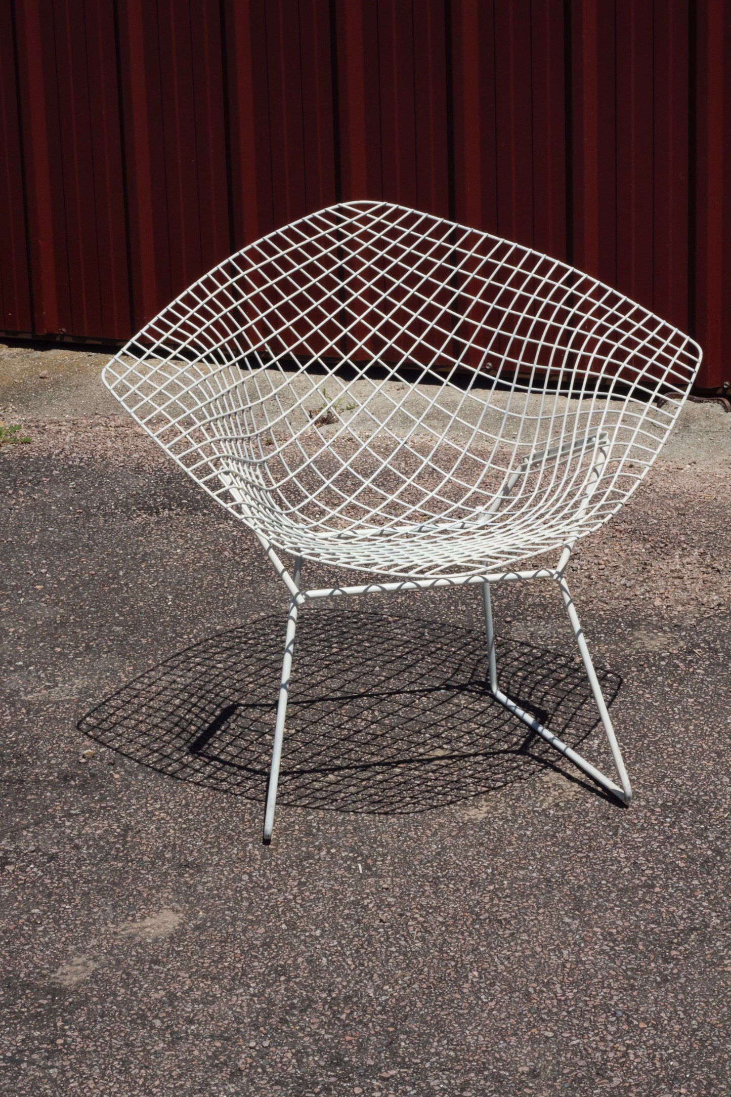 Fauteuil Diamond Chair blanc, Harry Bertoia, 1960