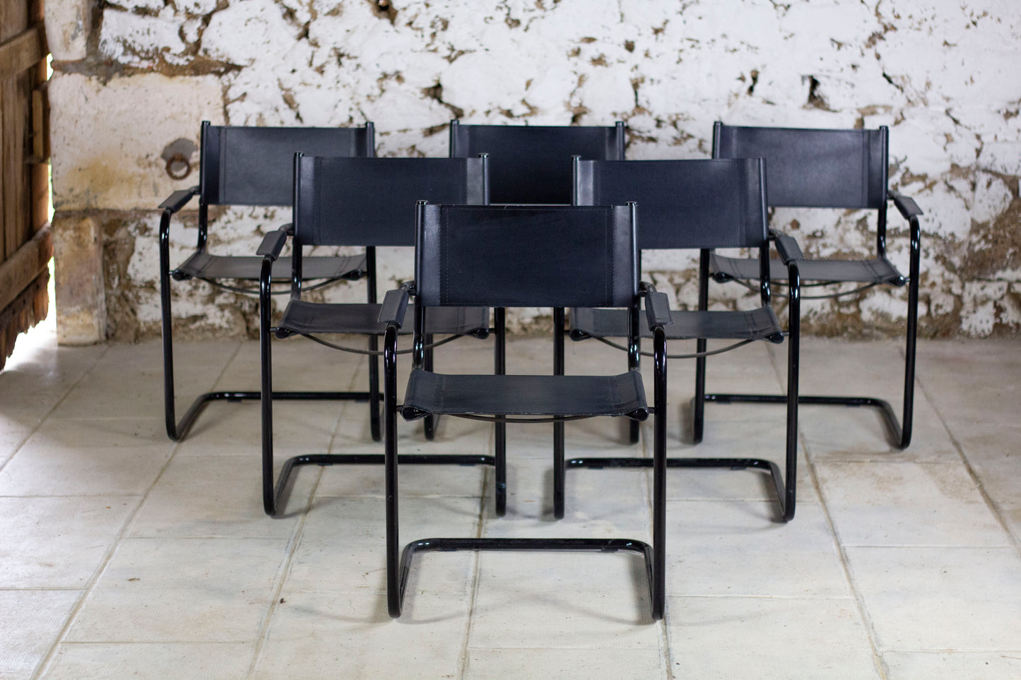Lot de 6 fauteuils dans le goût de Marcel Breuer, 1970