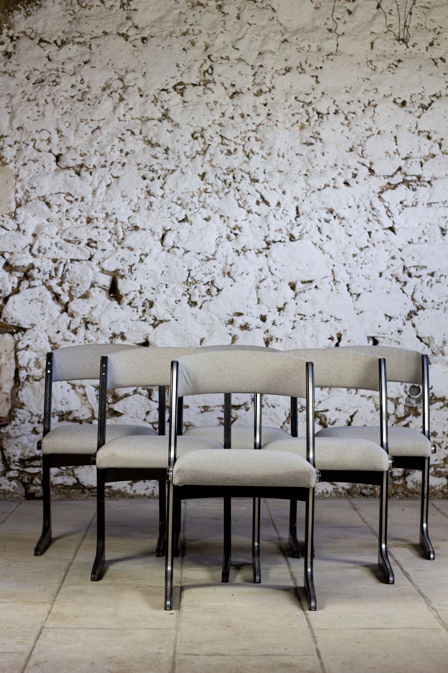 Lot de 5 chaises Kangourou Baumann, 1960