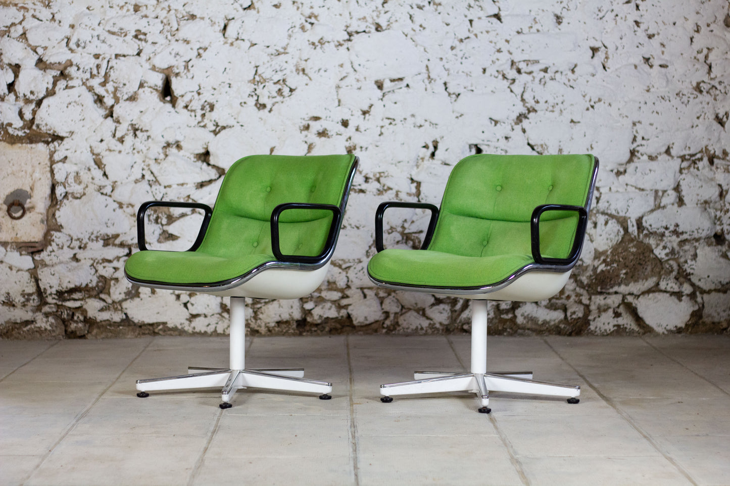 Fauteuil "Executive" vert par Charles Pollock pour Knoll, 1960