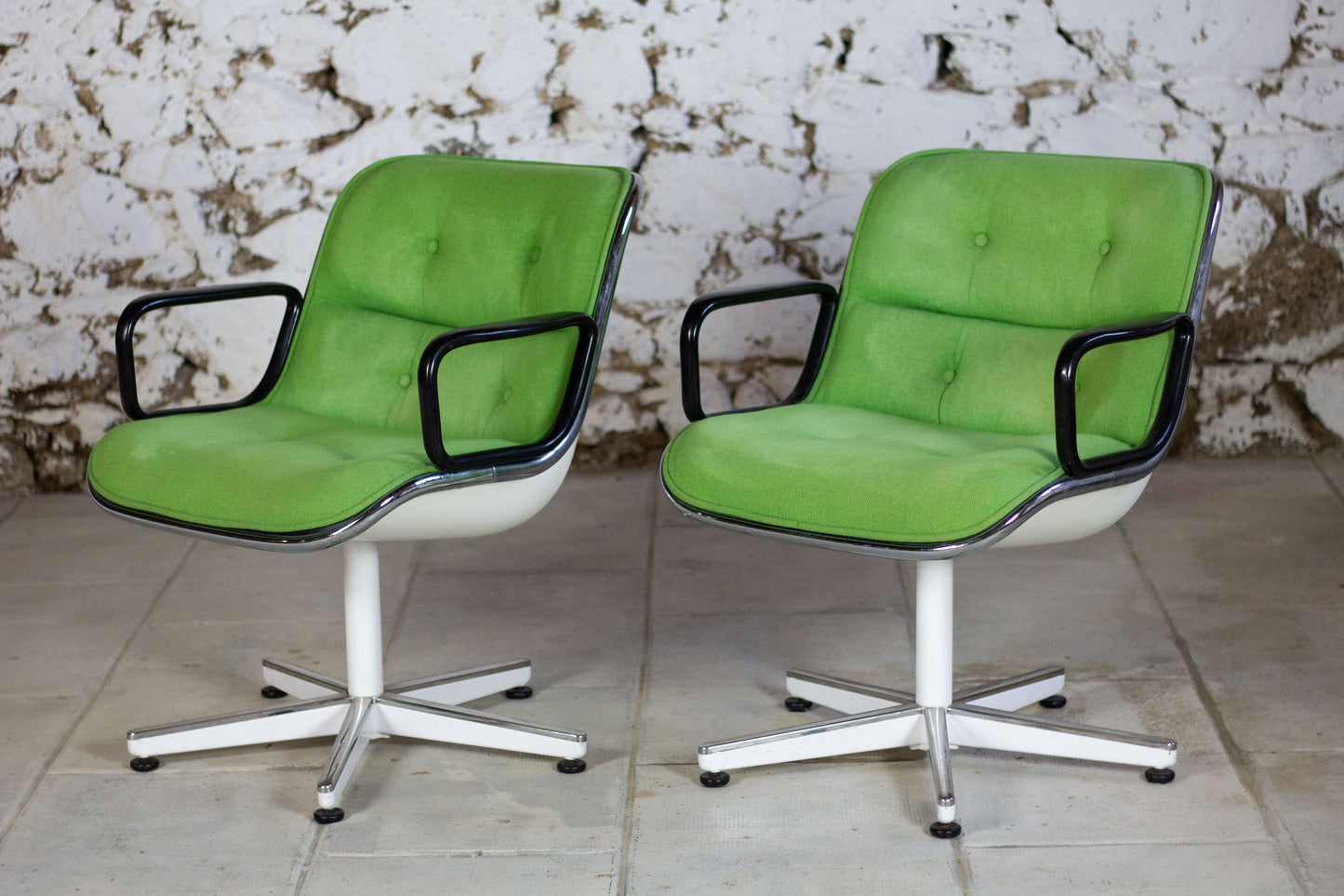 Fauteuil "Executive" vert par Charles Pollock pour Knoll, 1960