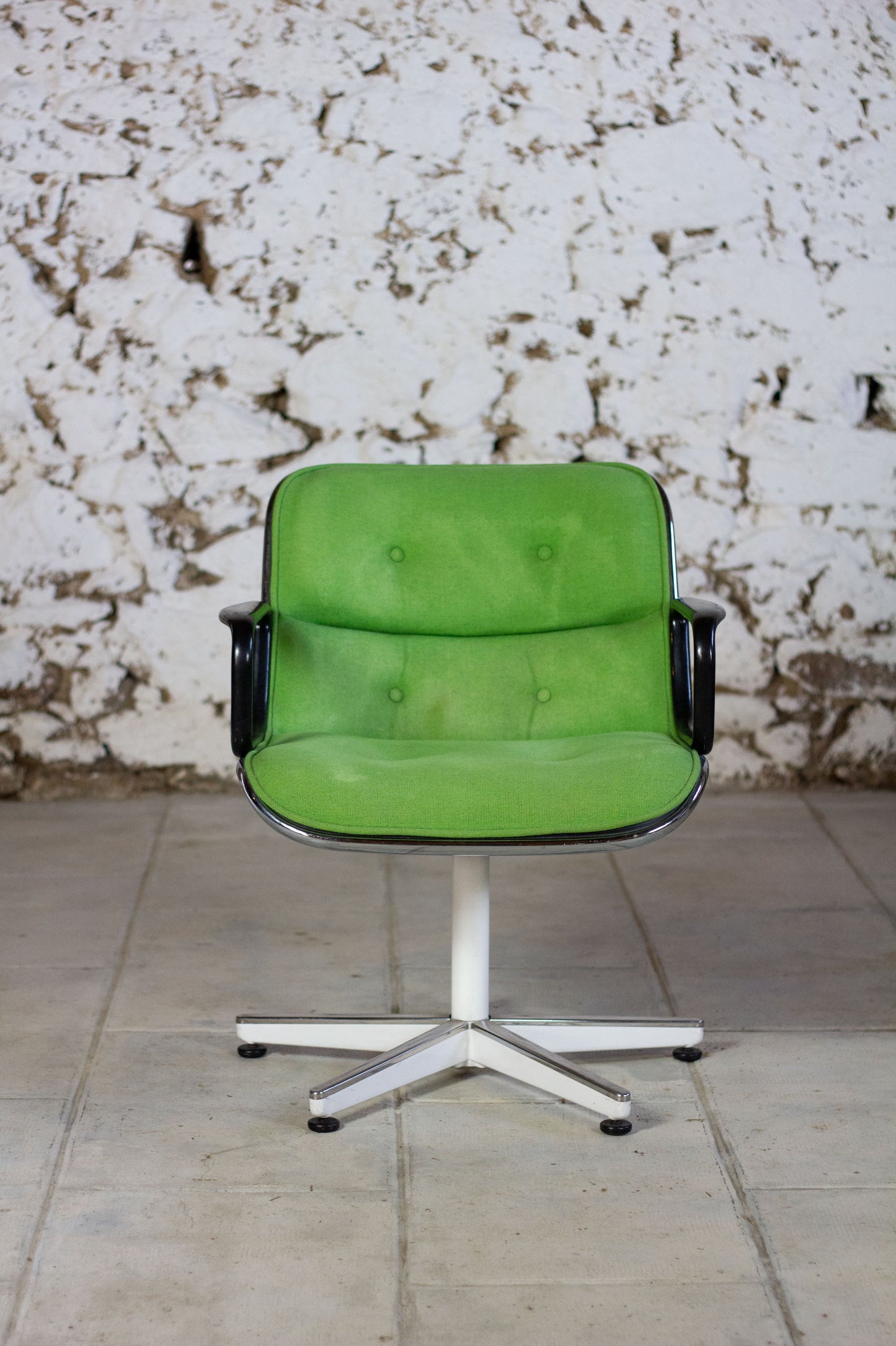 Fauteuil "Executive" vert par Charles Pollock pour Knoll, 1960