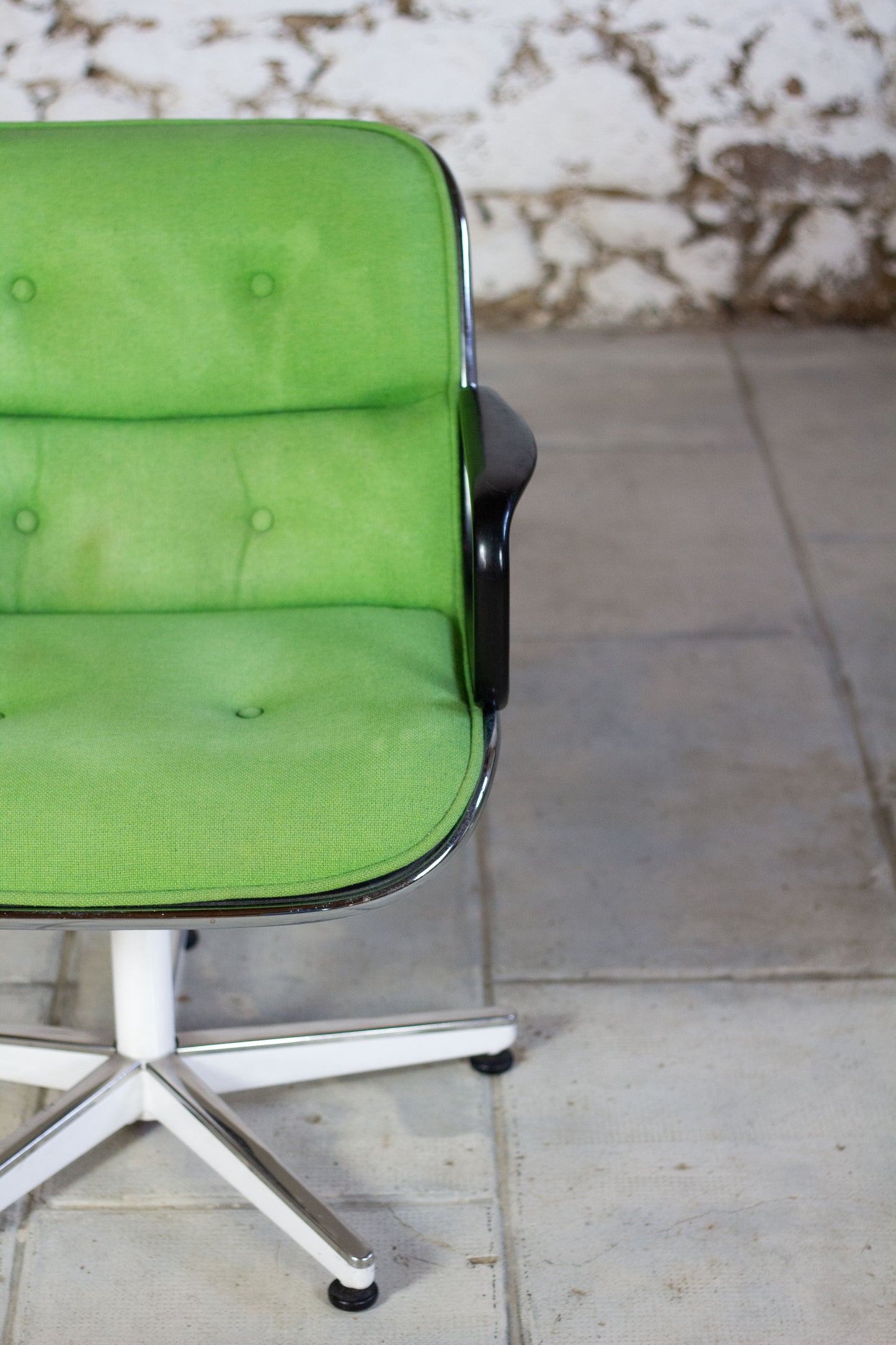 Fauteuil "Executive" vert par Charles Pollock pour Knoll, 1960