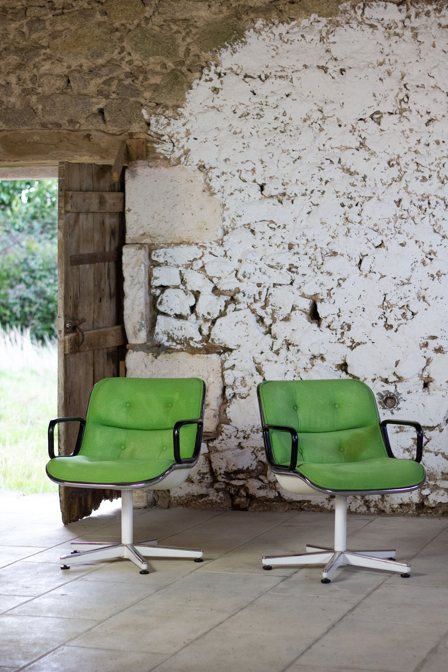 Fauteuil "Executive" vert par Charles Pollock pour Knoll, 1960