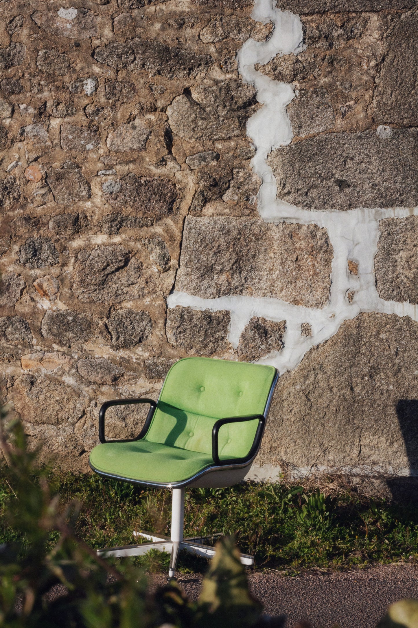 Fauteuil "Executive" vert par Charles Pollock pour Knoll, 1960