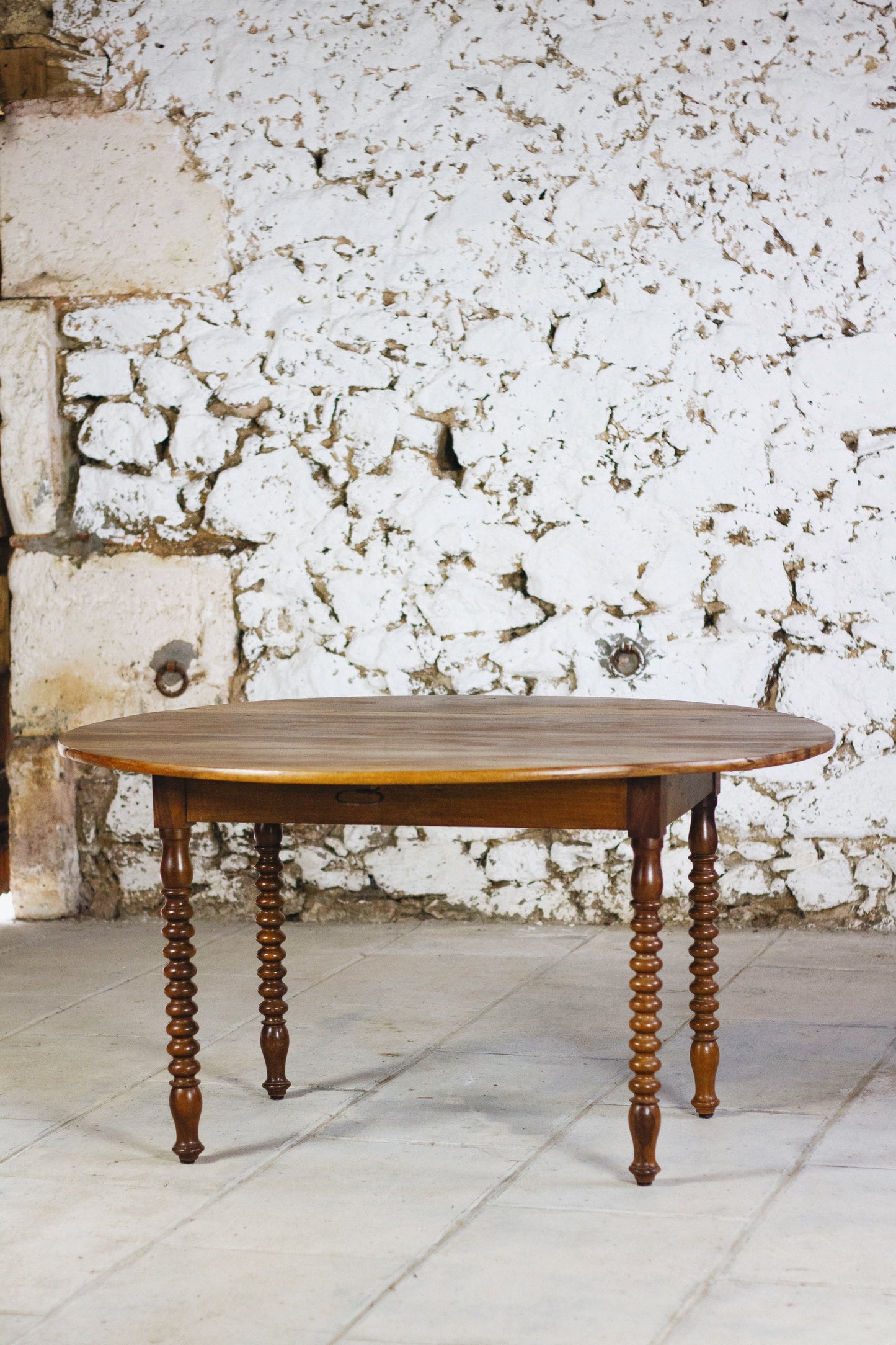 Table à rabats Louis Philippe bois tourné, XIXe siècle