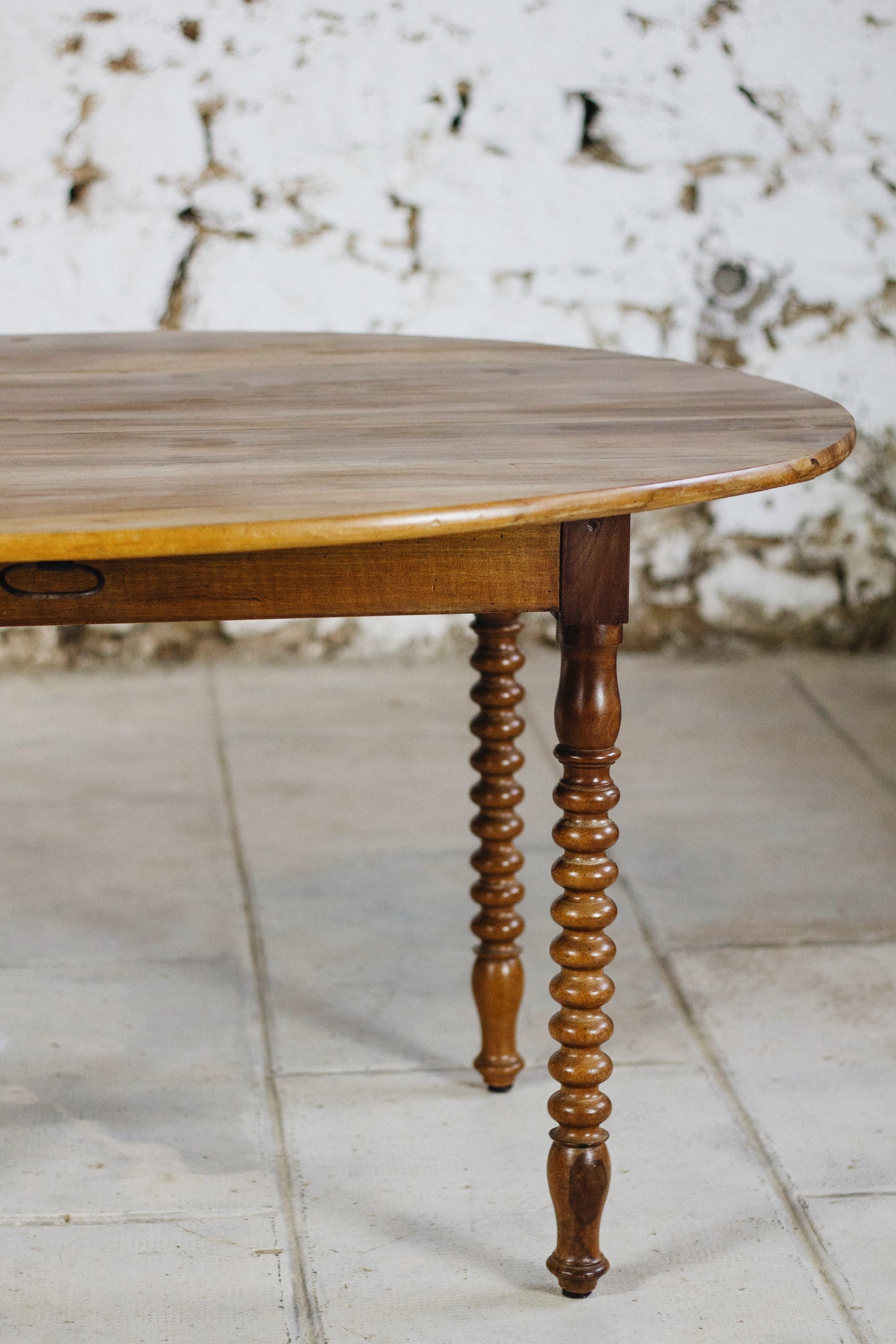 Table à rabats Louis Philippe bois tourné, XIXe siècle