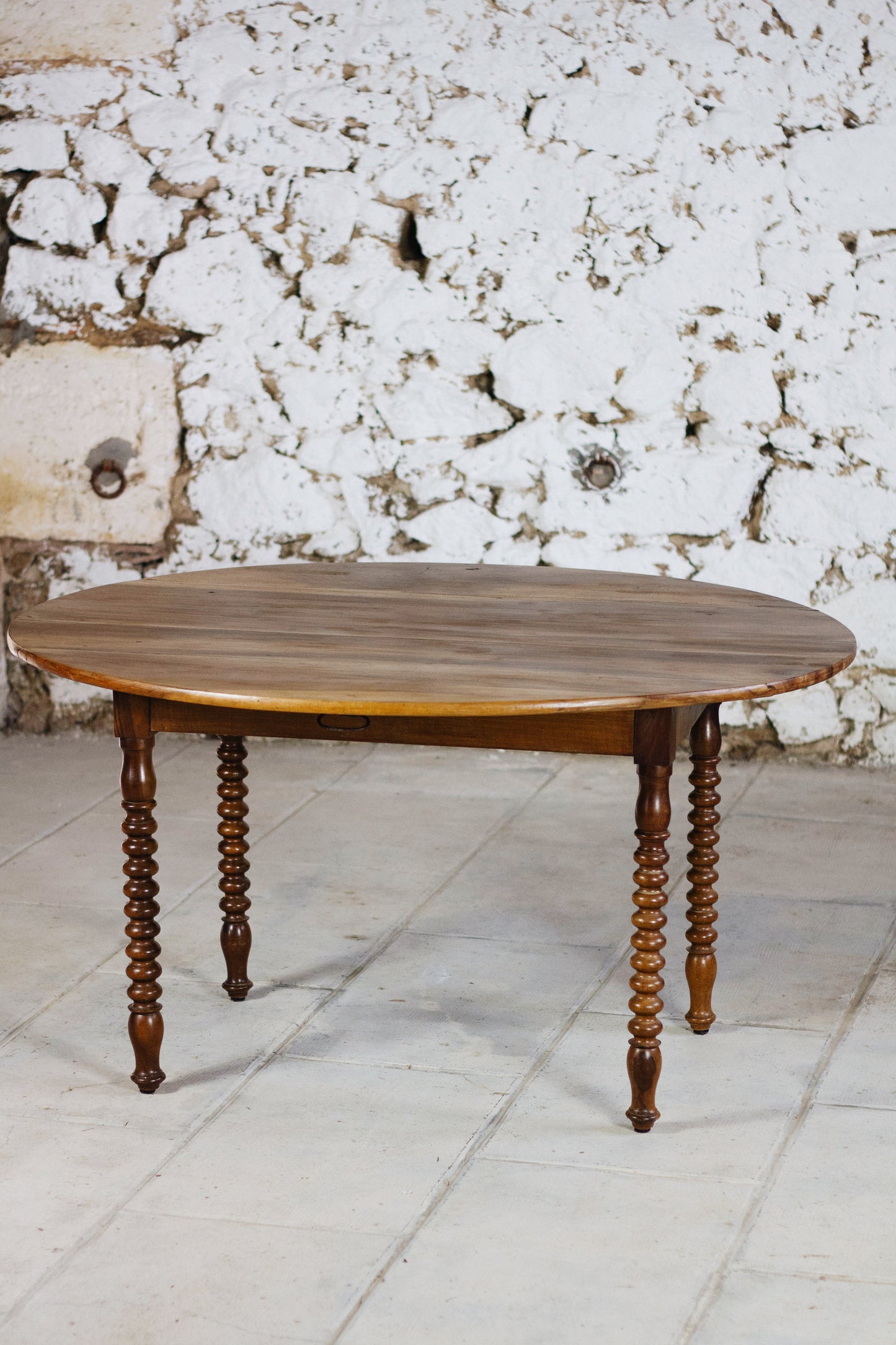 Table à rabats Louis Philippe bois tourné, XIXe siècle