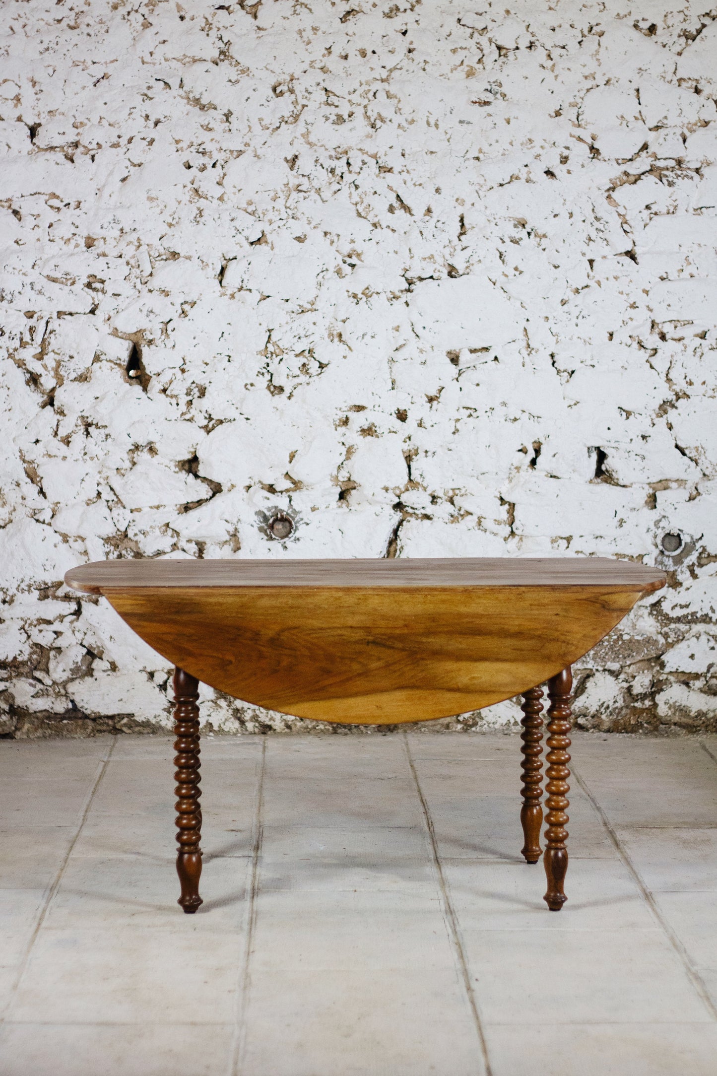 Table à rabats Louis Philippe bois tourné, XIXe siècle