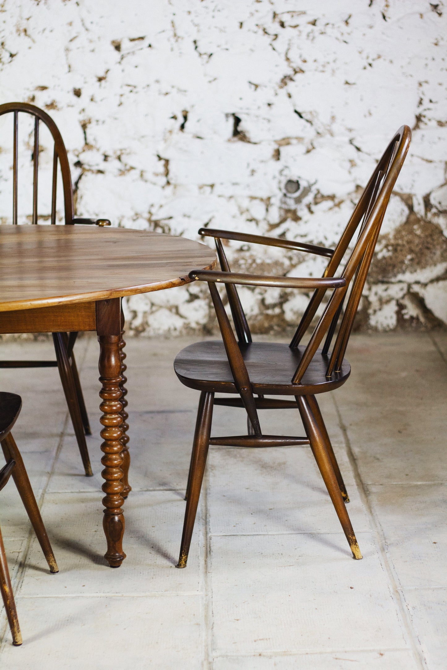 Table à rabats Louis Philippe bois tourné, XIXe siècle