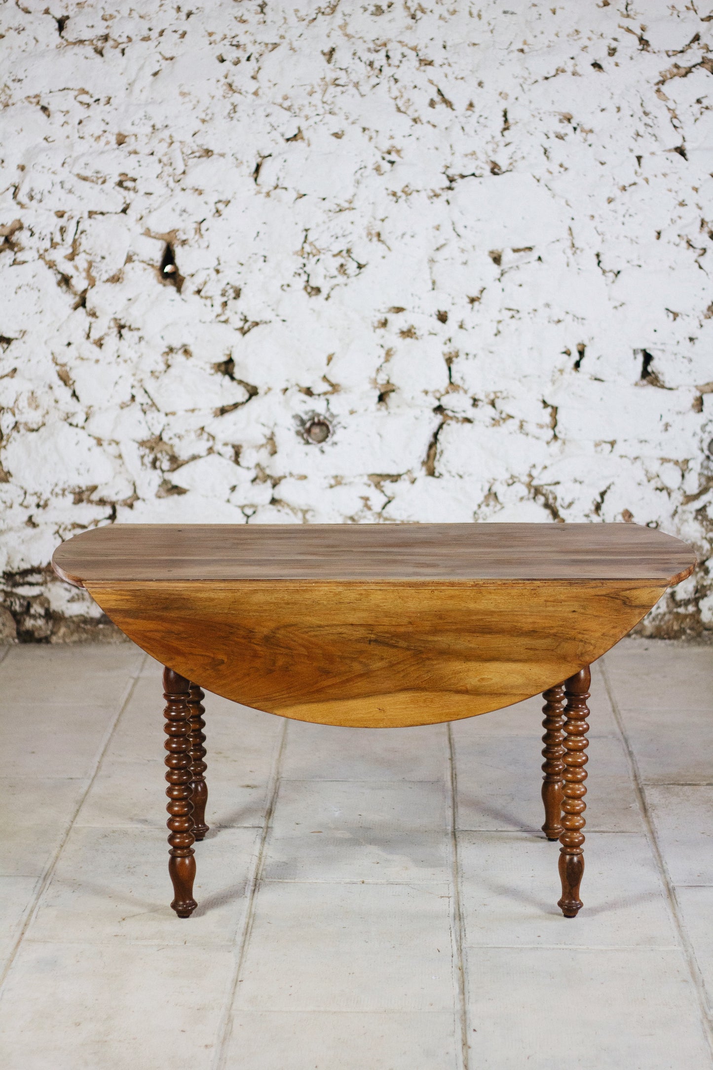Table à rabats Louis Philippe bois tourné, XIXe siècle