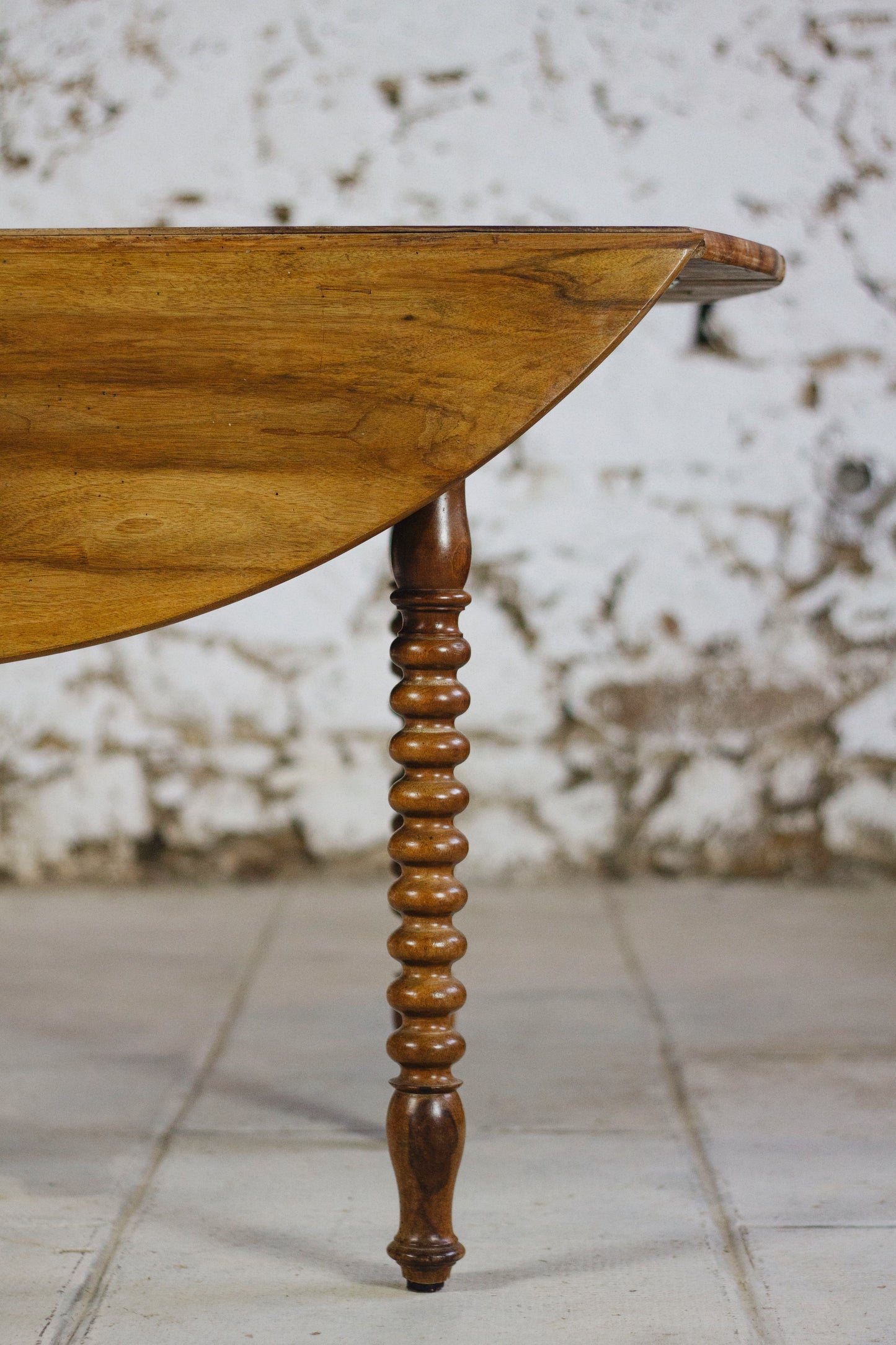 Table à rabats Louis Philippe bois tourné, XIXe siècle