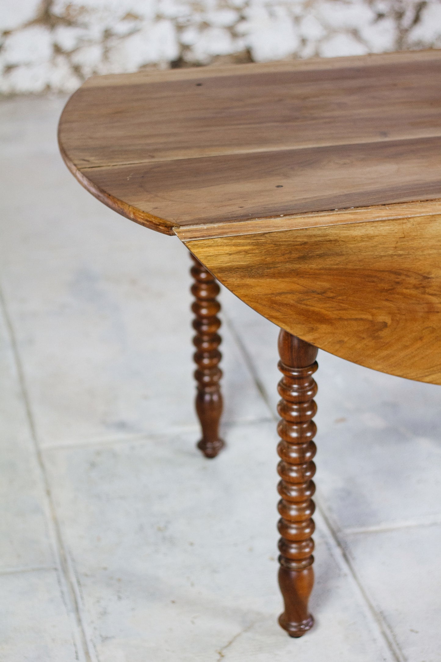 Table à rabats Louis Philippe bois tourné, XIXe siècle