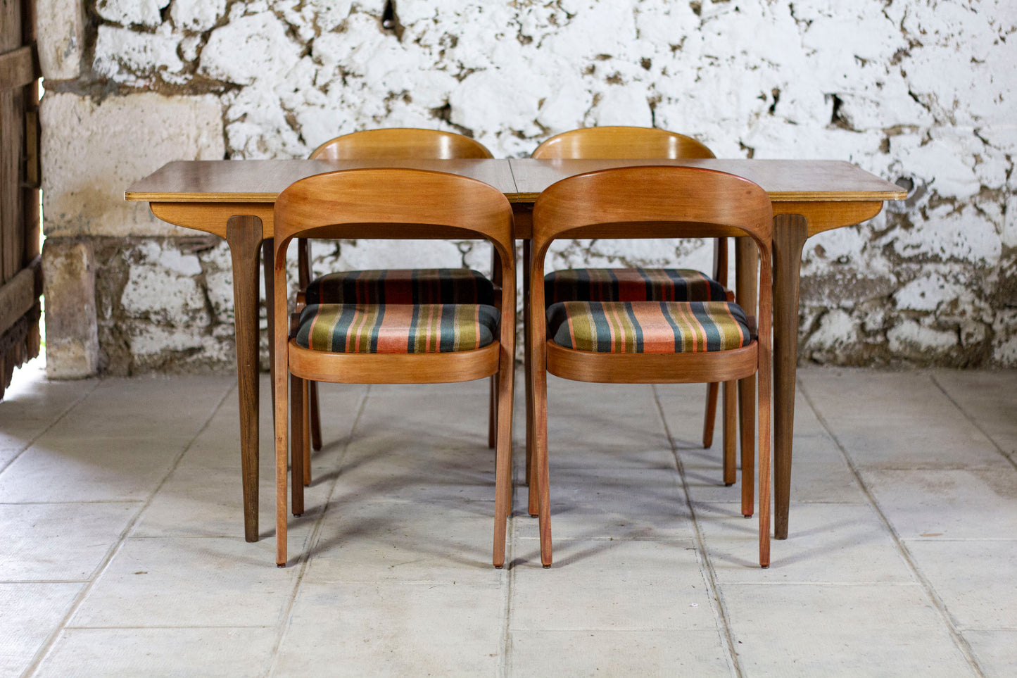 Table à manger scandinave vintage en teck, 1960