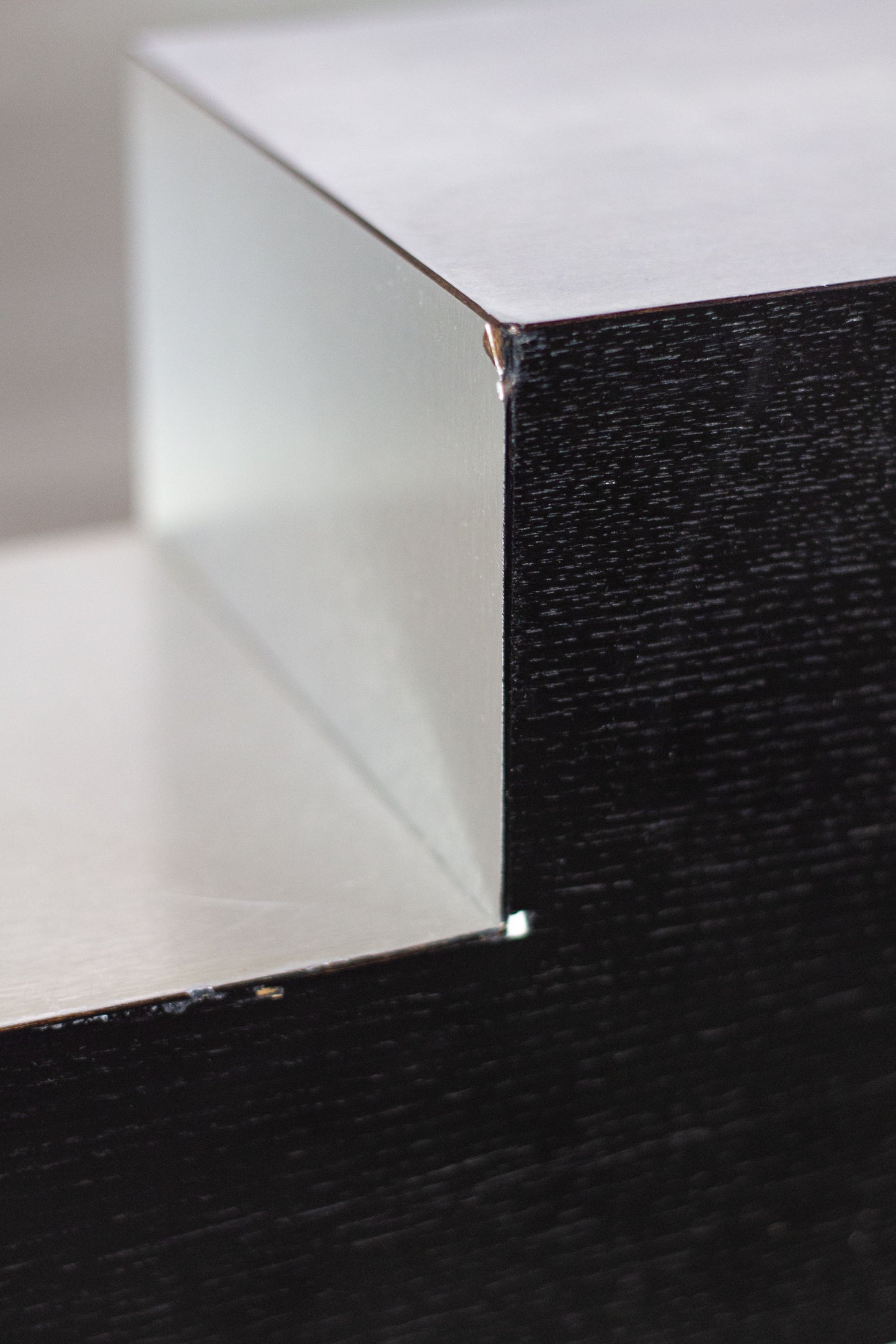 Table basse bar bois et acier Willy Rizzo, 1970