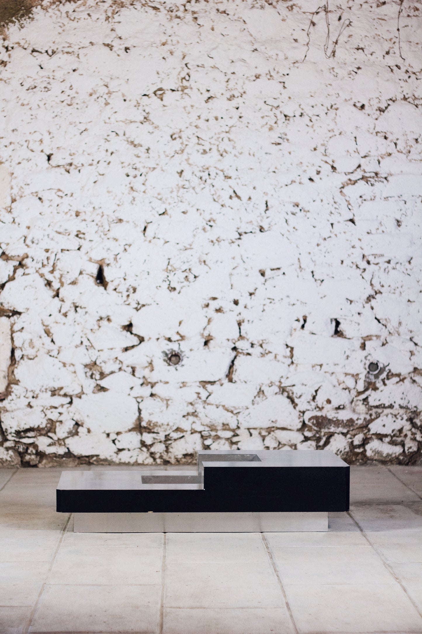 Table basse bar bois et acier Willy Rizzo, 1970