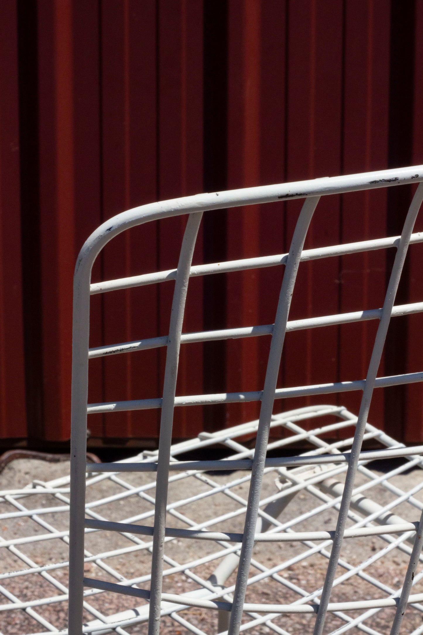 Chaise Wire blanche par Harry Bertoia pour Knoll