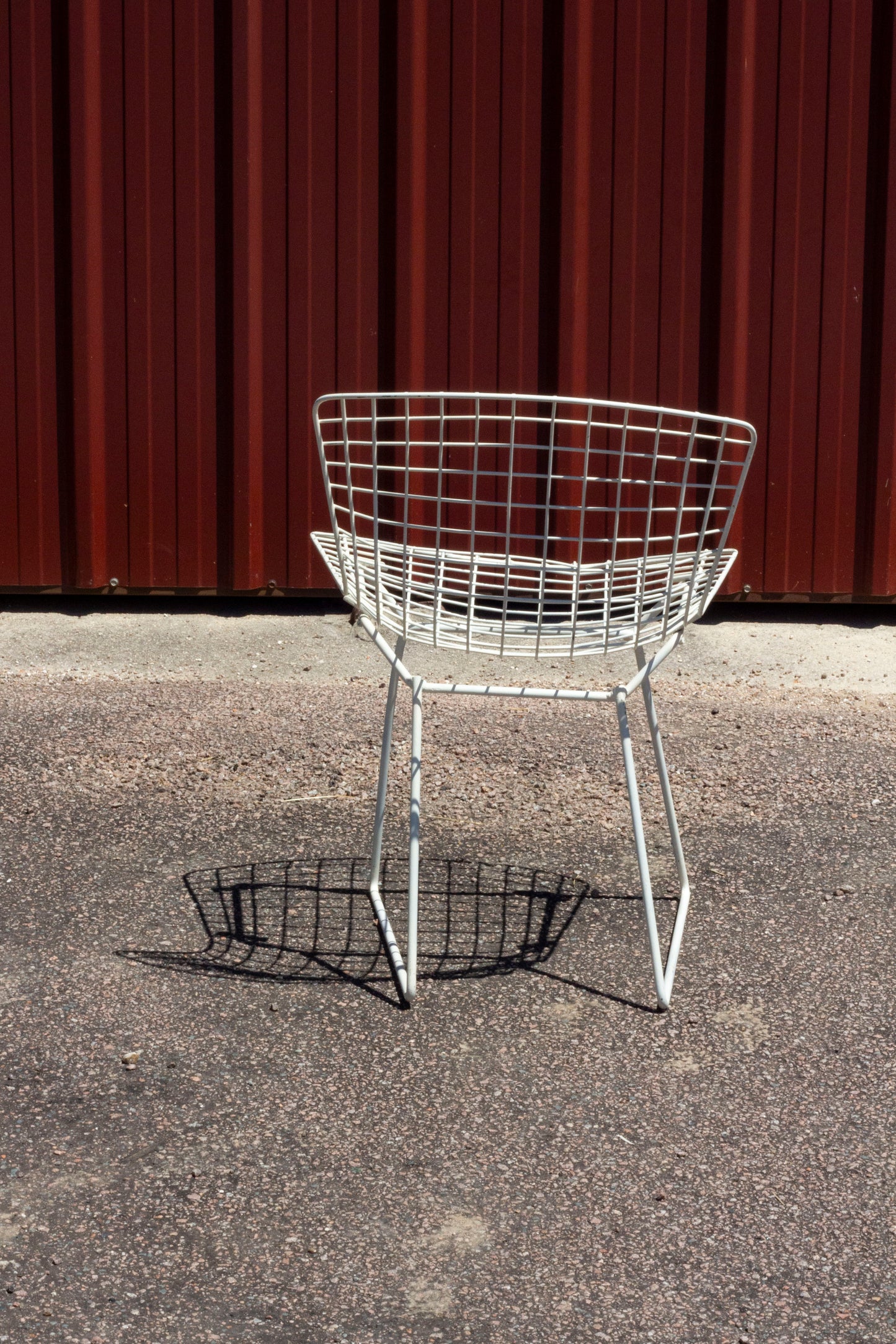 Chaise Wire blanche par Harry Bertoia pour Knoll