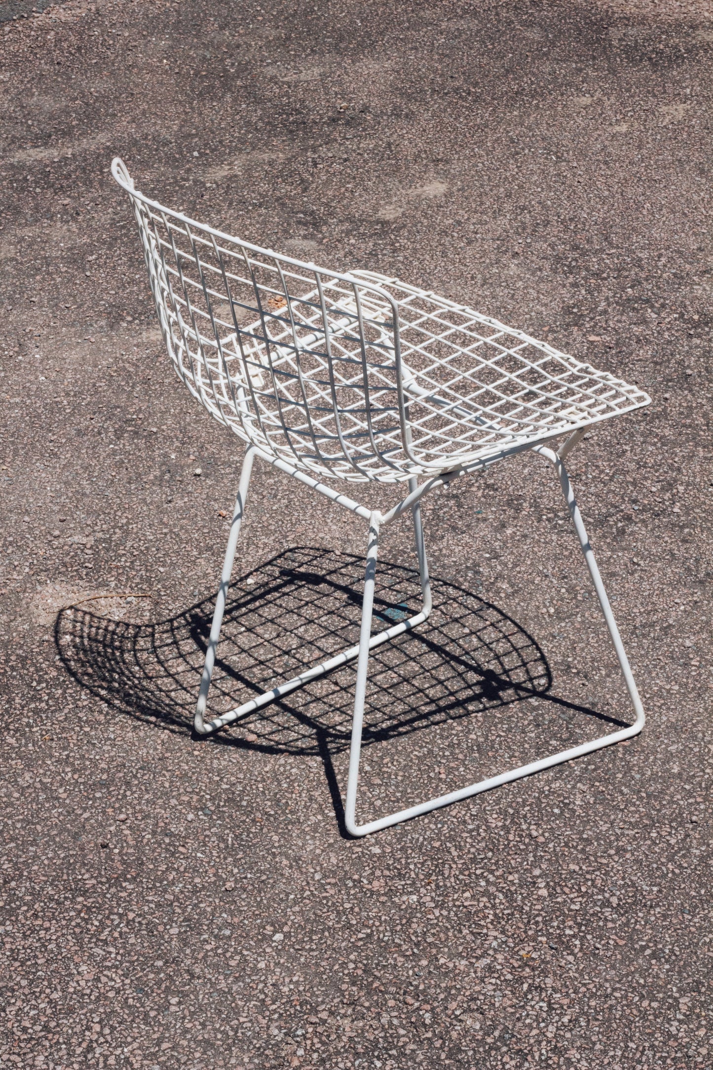 Chaise Wire blanche par Harry Bertoia pour Knoll