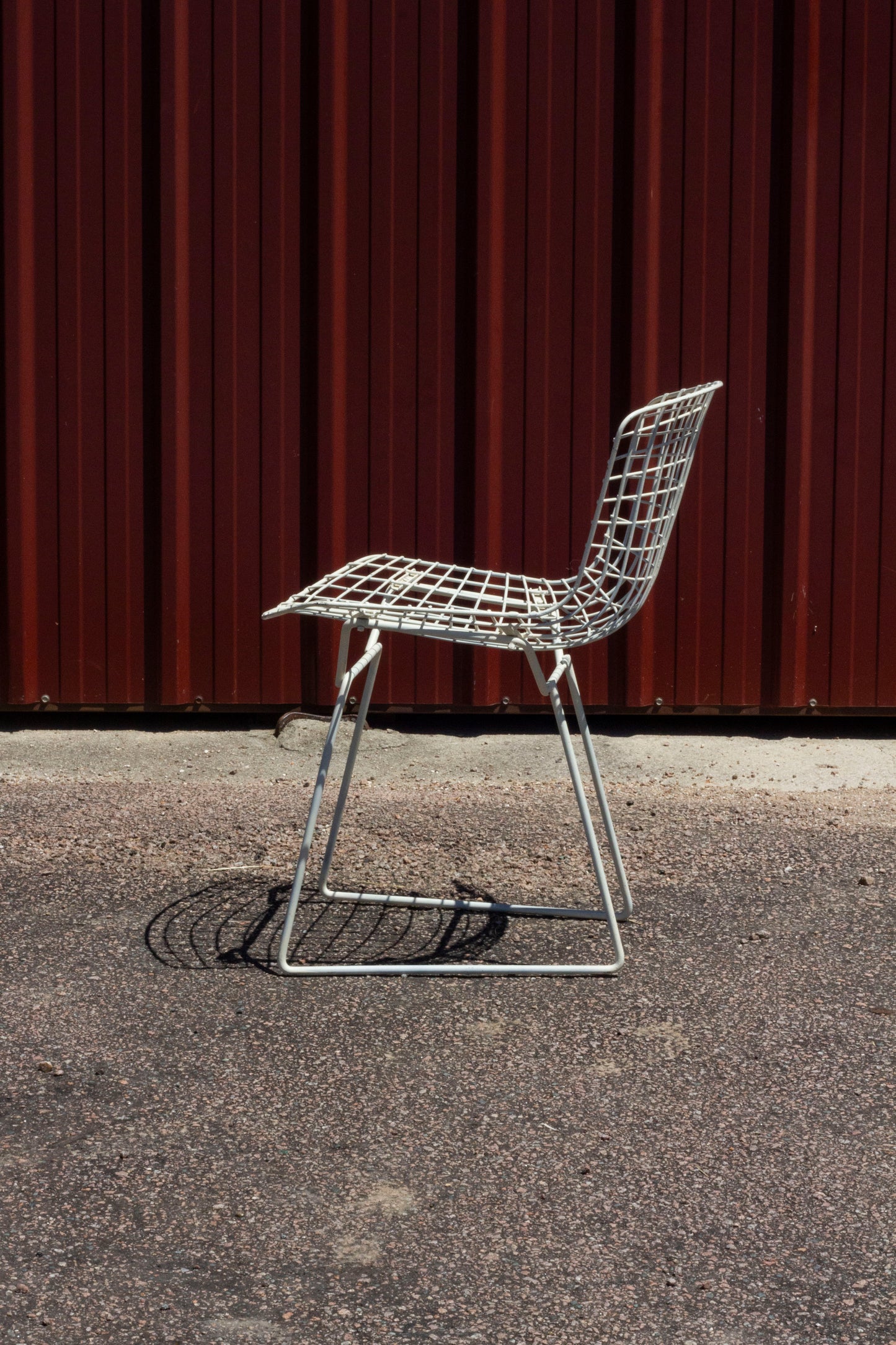 Chaise Wire blanche par Harry Bertoia pour Knoll