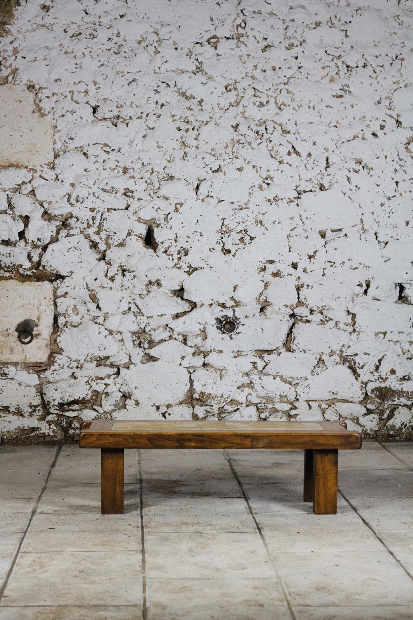 Table basse brutaliste chêne, 1960