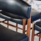 Ensemble de 5 chaises scandinaves en teck et skaï, 1960