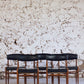 Ensemble de 5 chaises scandinaves en teck et skaï, 1960