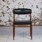 Ensemble de 5 chaises scandinaves en teck et skaï, 1960