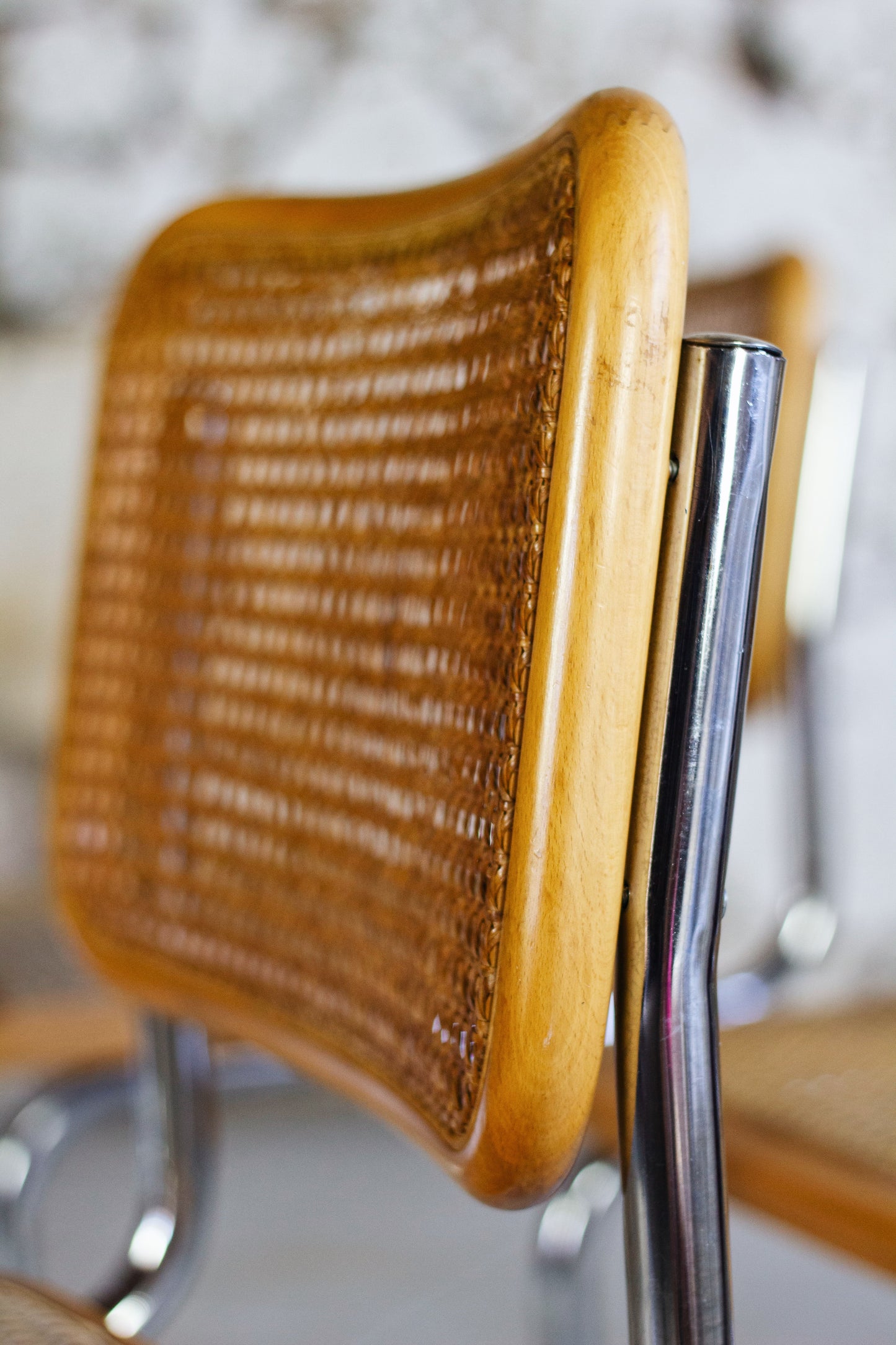 Lot de 4 chaises Cesca B32 par Marcel Breuer