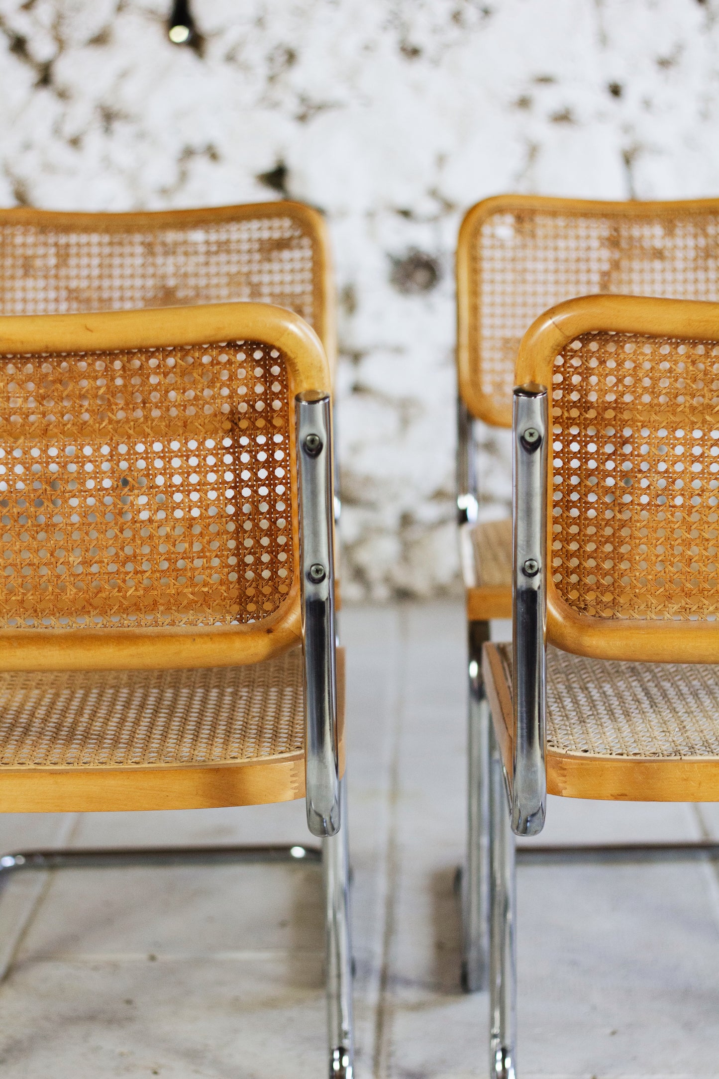 Lot de 4 chaises Cesca B32 par Marcel Breuer