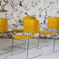 4 chaises jaunes Max Stacker pour Steelcase, 1970