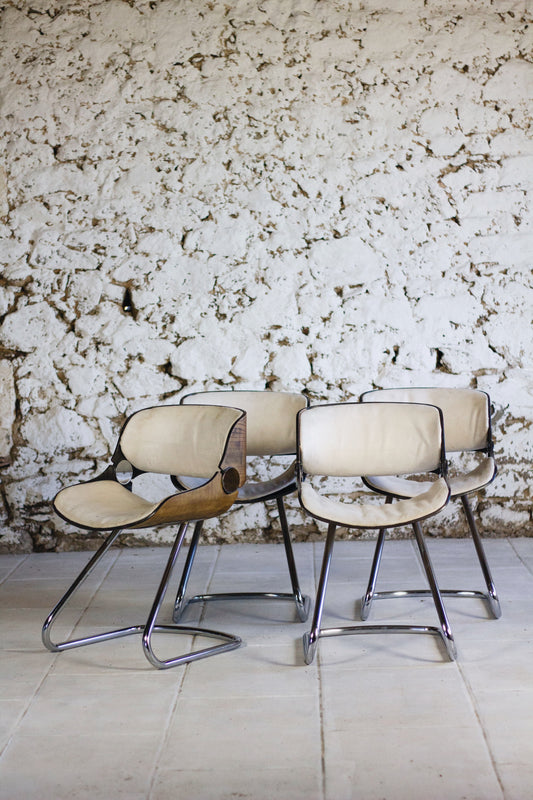 4 chaises Arpège par Etienne Fermigier, 1970