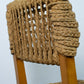 Chaise corde et bois par Audoux Minet pour Vibo, 1950